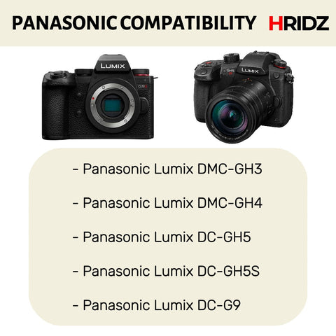 Hridz DMW-BLF19 Dual Battery Charger for Panasonic Cameras