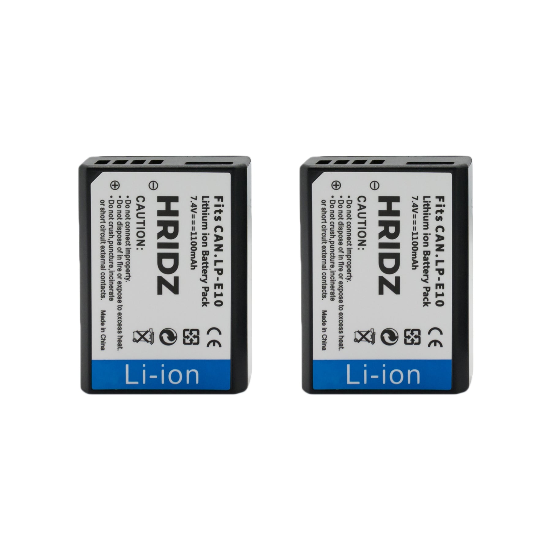 HridZ LP-E10 Battery Pack for Canon, 2-Pack 1100mAh with Dual Charger - SuperSaverAU - view 3
