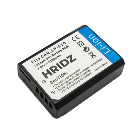 Hridz LP-E10 1100mAh Battery for Canon EOS 3000D 1500D 1300D 1200D 1100D - SuperSaverAU - view 1