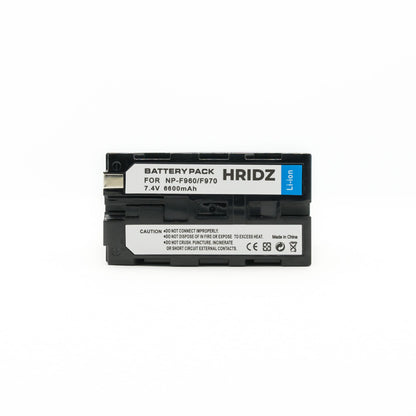 HRIDZ NPF-970 6600mAh Li-ion Battery Replaces Sony NPF Series for Monitor Light Slider