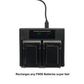 Hridz NP-FW50 Dual Battery Charger for Sony Alpha and NEX Cameras