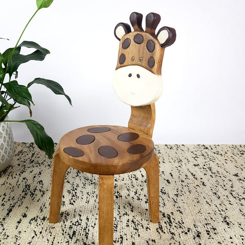 Kids Wooden Chair Giraffe - SuperSaverAU - view 1
