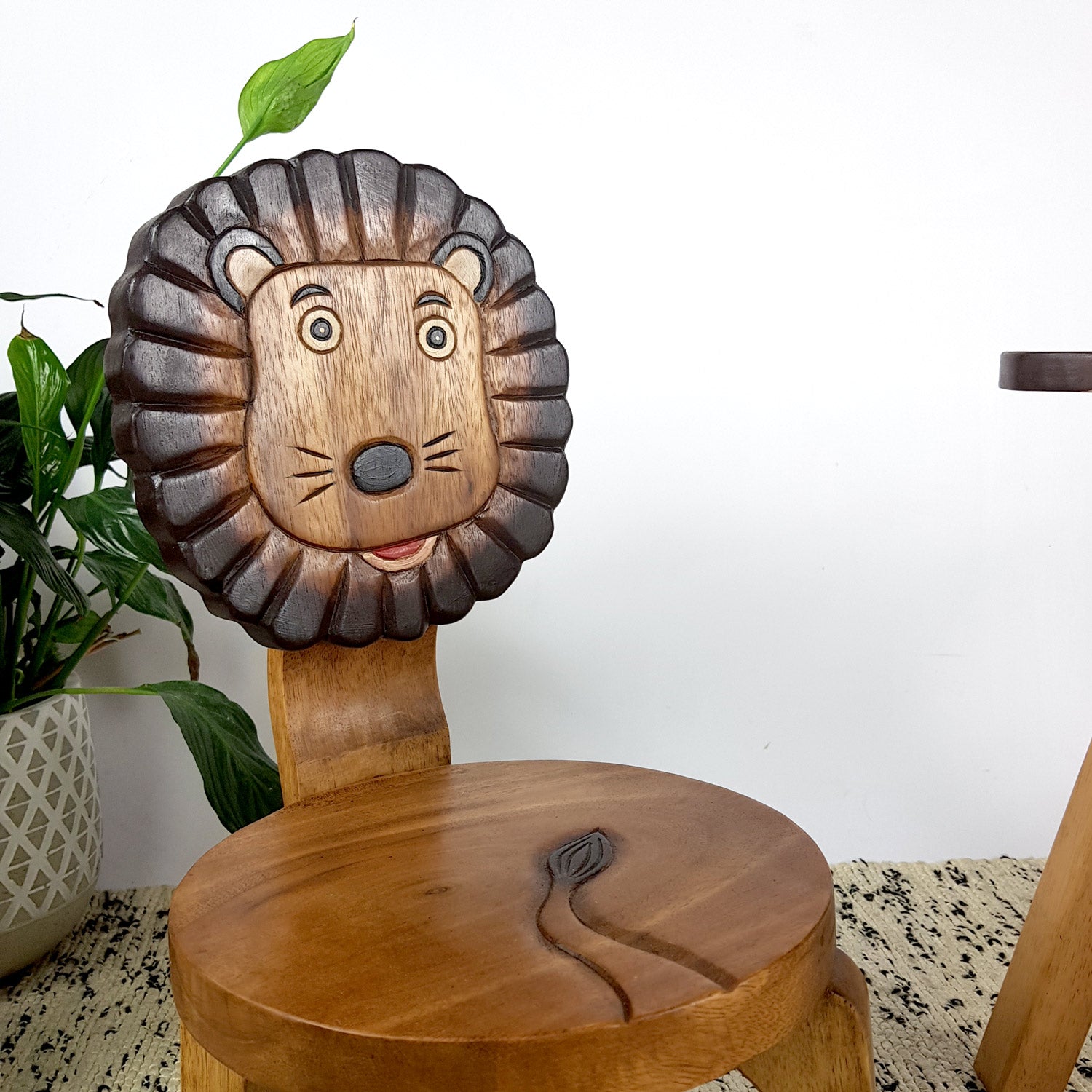Kids Wooden Chair Lion - SuperSaverAU - view 1