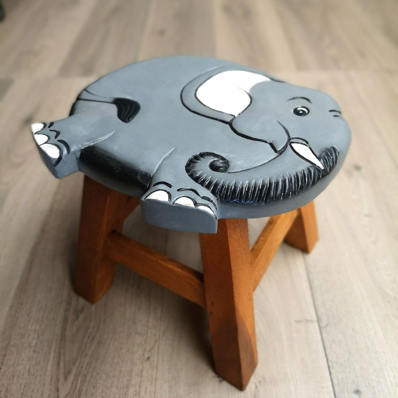 Kids Wooden Stool Elephant - SuperSaverAU - view 1