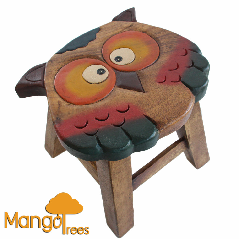 Kids Wooden Stool Owl - SuperSaverAU - view 1