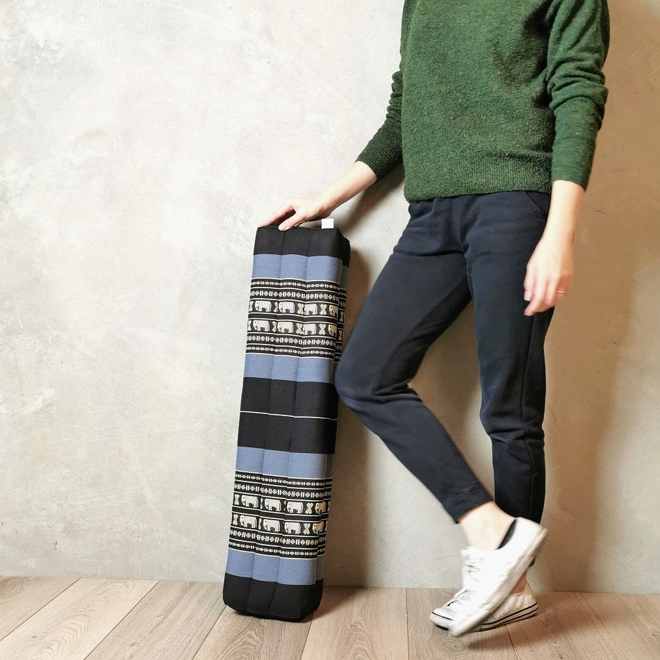 BlueEle 80cm Long Bolster Pillow Yoga Block Natural Kapok Filling Handmade