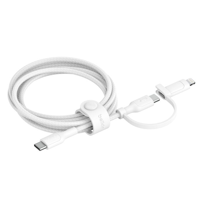 Belkin BoostCharge Pro 2-in-1 Cable Usb-C to USB-C + Lightning Connector - SuperSaverAU - view 1