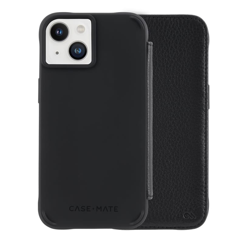 Case-Mate Tough Wallet Folio Case with MagSafe For iPhone 14 / iPhone 13 - Black - SuperSaverAU - view 1