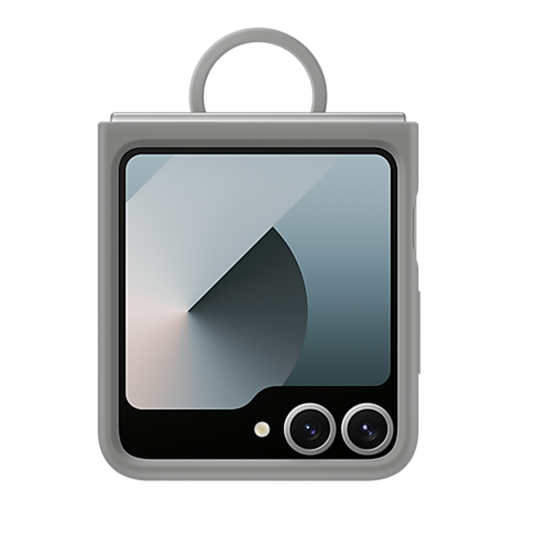 Samsung Silicone Case with Ring for Galaxy Z Flip6 - Grey