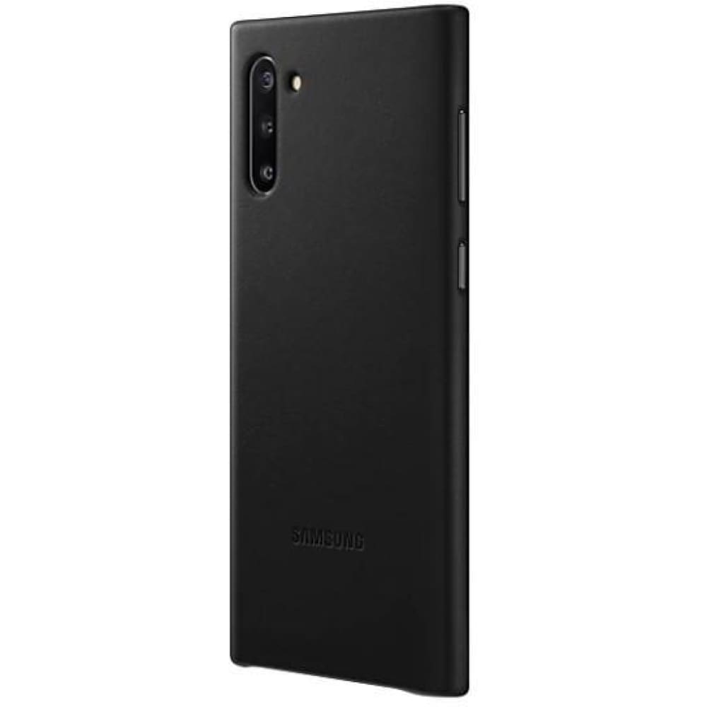 Samsung Galaxy Note 10 Leather Cover Case - Black - SuperSaverAU - view 3
