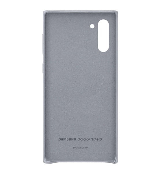 Samsung Galaxy Note 10 Genuine Leather Cover - Grey