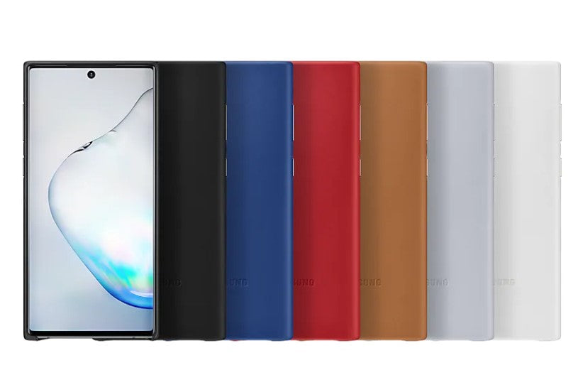 Samsung Galaxy Note 10 Genuine Leather Cover - Grey