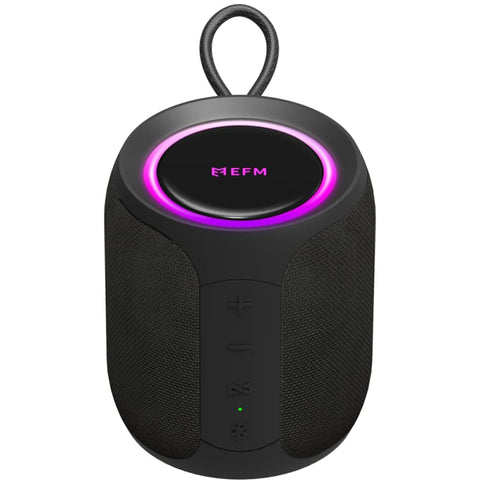 EFM Austin Mini Bluetooth Speaker with LED Colour Glow - Charcoal Black - SuperSaverAU - view 1