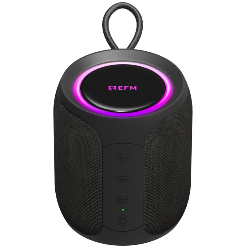 EFM Austin Mini Bluetooth Speaker with LED Colour Glow - Charcoal Black - SuperSaverAU - view 1