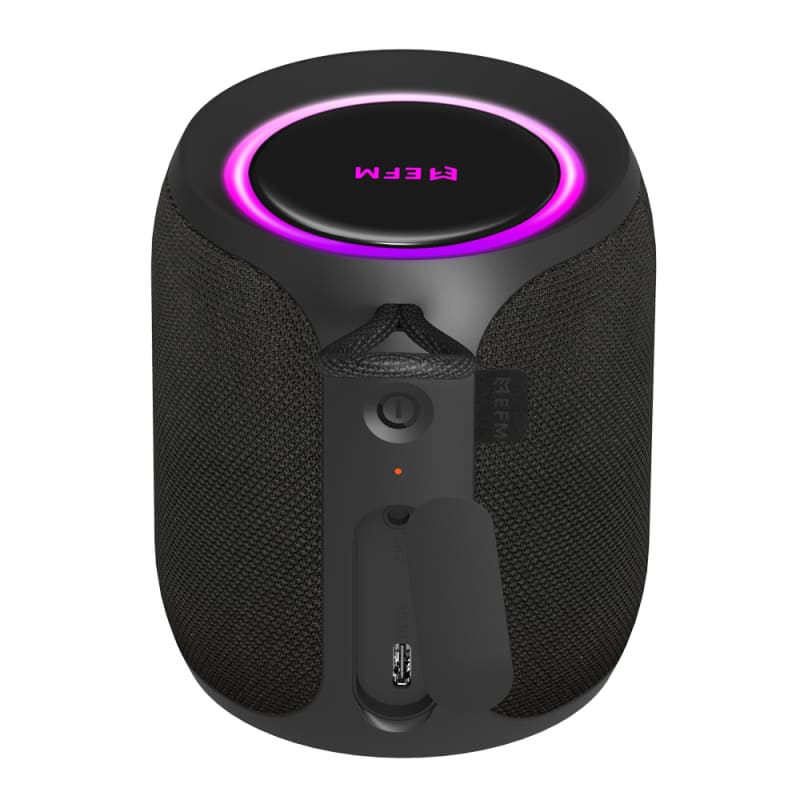 EFM Austin Mini Bluetooth Speaker with LED Colour Glow - Charcoal Black - SuperSaverAU - view 4