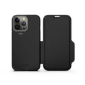 EFM Monaco Leather Wallet Case Armour with D3O 5G Signal Plus for iPhone 13 Pro (6.1" Pro) - Black - SuperSaverAU - view 1