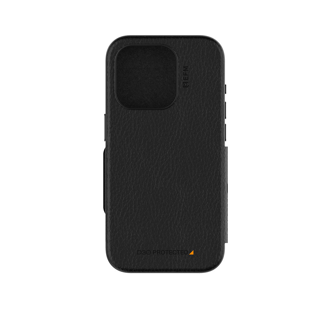 EFM Monaco E-leather Wallet Case Armour With D3O Plus Suits Iphone 15 Pro Max - 6.7" Pro - Black/Spa - SuperSaverAU - view 1