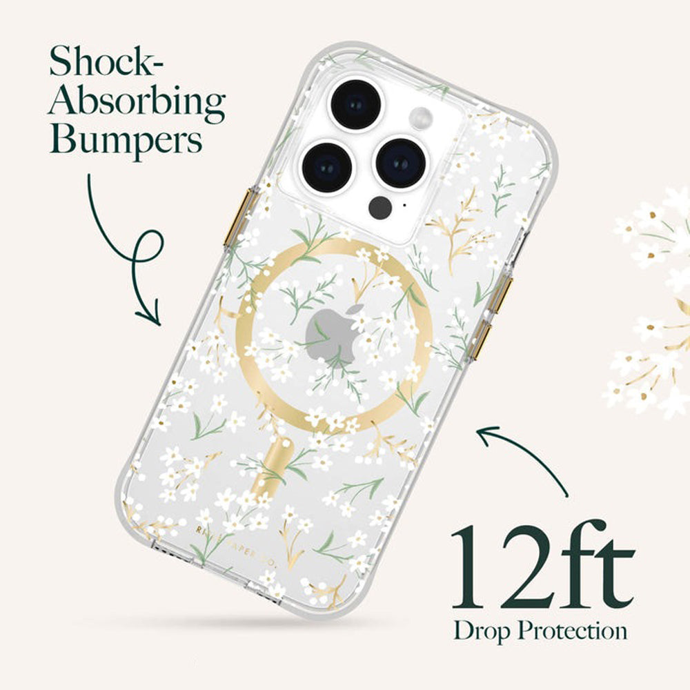 Case-Mate Petite Fleurs MagSafe Case for iPhone 15 Pro - 12ft Drop Protection, Recycled Materials - SuperSaverAU - view 3