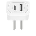Belkin Dual PD Wall Charger with PPS - 42W Fast Charging for iPhone & Android, 1x USB-C (30W) & 1x USB-A (12W) - White - SuperSaverAU - view 2