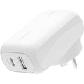 Belkin Dual PD Wall Charger with PPS - 42W Fast Charging for iPhone & Android, 1x USB-C (30W) & 1x USB-A (12W) - White - SuperSaverAU - view 3