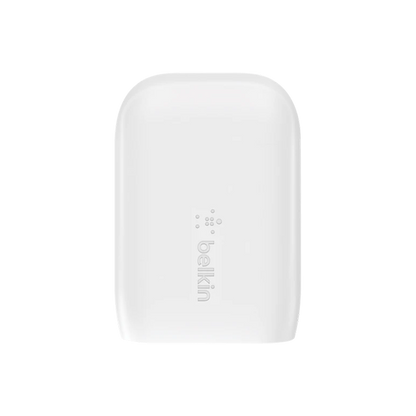 Belkin Dual PD Wall Charger with PPS - 42W Fast Charging for iPhone & Android, 1x USB-C (30W) & 1x USB-A (12W) - White