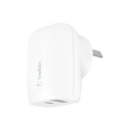Belkin Dual PD Wall Charger with PPS - 42W Fast Charging for iPhone & Android, 1x USB-C (30W) & 1x USB-A (12W) - White - SuperSaverAU - view 6