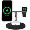 Belkin BoostCharge PRO 3-in-1 Qi2 15W Wireless Charger Stand MagSafe 2024 Model - Black - SuperSaverAU - view 2
