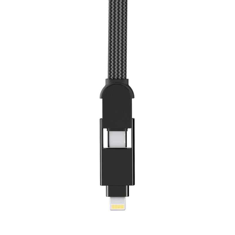 Rolling Square inCharge XL 100W 6 in 1 Travel Charging Cable 30cm - Urban Black