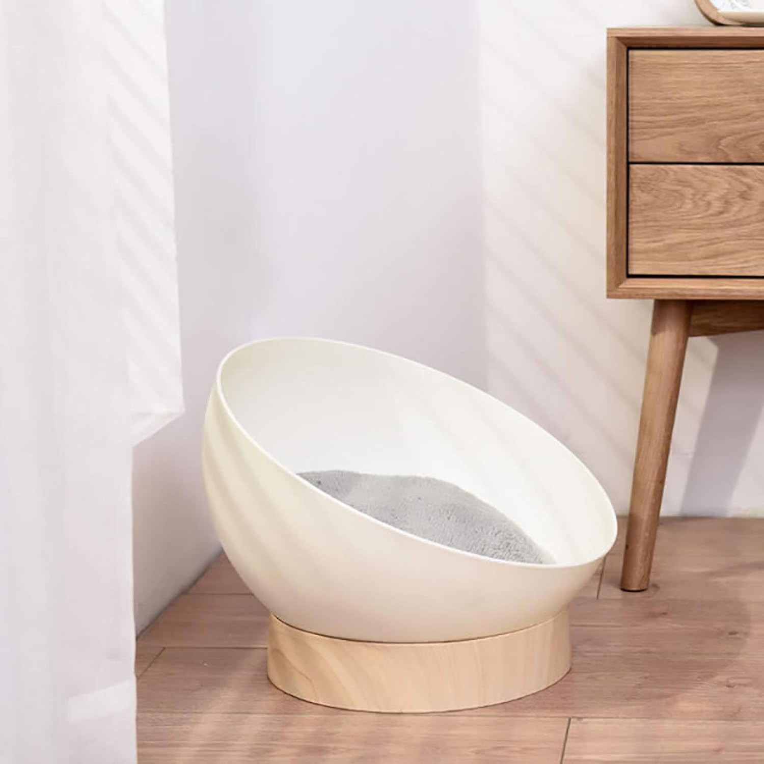Spherical Cat Bed 40cm - Cozy Retreat for Cats & Small Pets, Stylish Design - SuperSaverAU - view 3