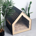 Modern Pet House Dog Crate 58cm w/ Acrylic Door & Cushion - Indoor Use - SuperSaverAU - view 2