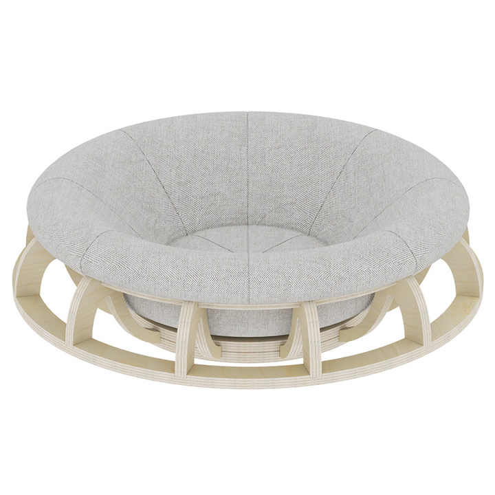 Timber Gyro Cat Nest Bed, 60cm x 60cm x 22cm, Scratch Resistant, Multi-functional - SuperSaverAU - view 2