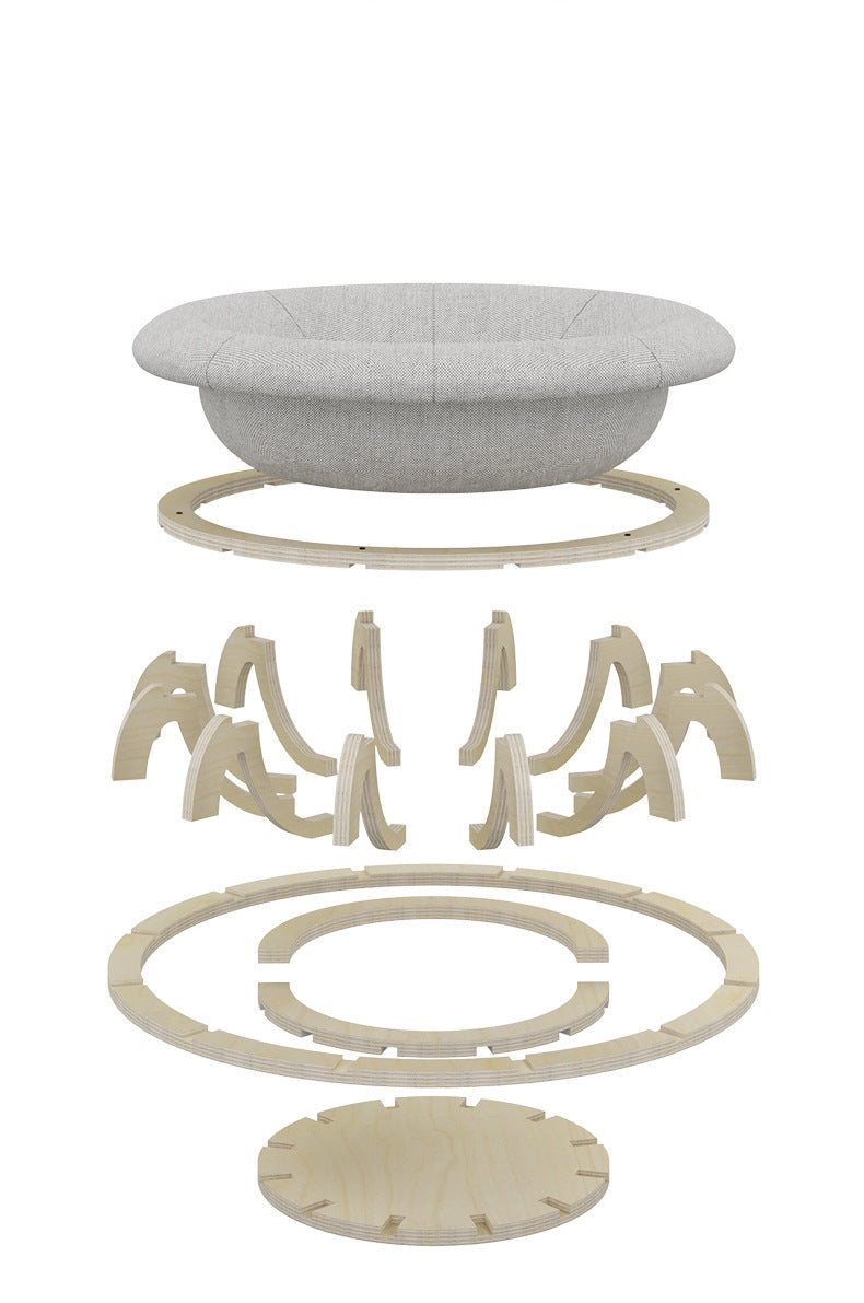 Timber Gyro Cat Nest Bed, 60cm x 60cm x 22cm, Scratch Resistant, Multi-functional