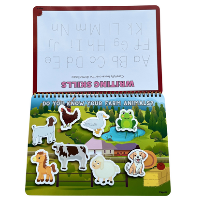 Tiny Walkers Quiet & Busy Book - 30 Interactive Pages, 95+ Cutouts, Montessori Play