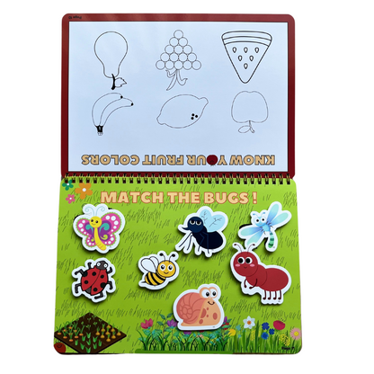 Tiny Walkers Quiet & Busy Book - 30 Interactive Pages, 95+ Cutouts, Montessori Play