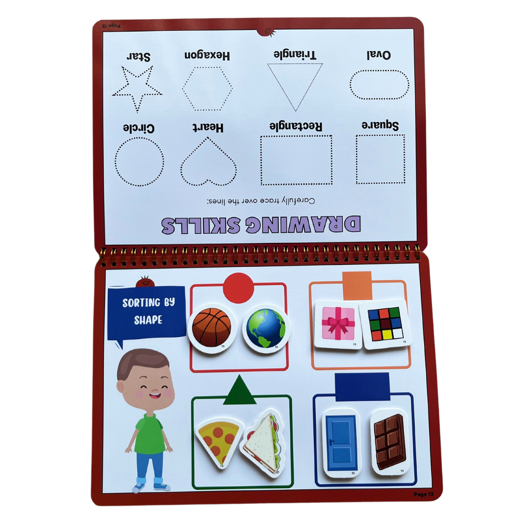 Tiny Walkers Quiet & Busy Book - 30 Interactive Pages, 95+ Cutouts, Montessori Play