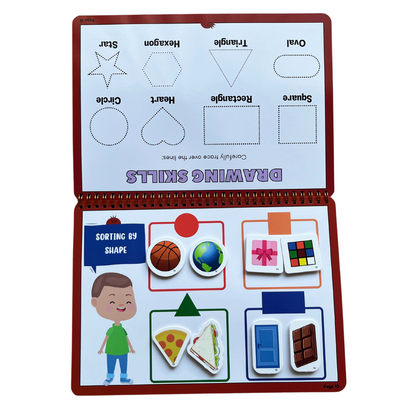 Tiny Walkers Quiet & Busy Book - 30 Interactive Pages, 95+ Cutouts, Montessori Play