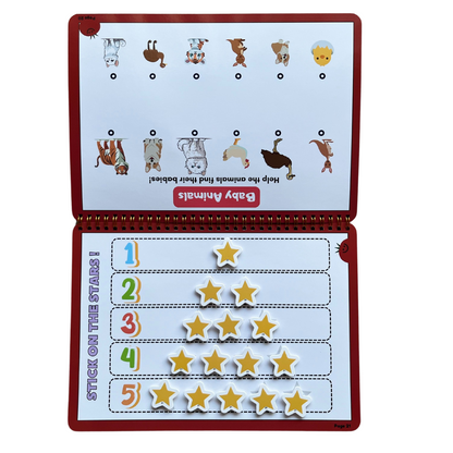 Tiny Walkers Quiet & Busy Book - 30 Interactive Pages, 95+ Cutouts, Montessori Play