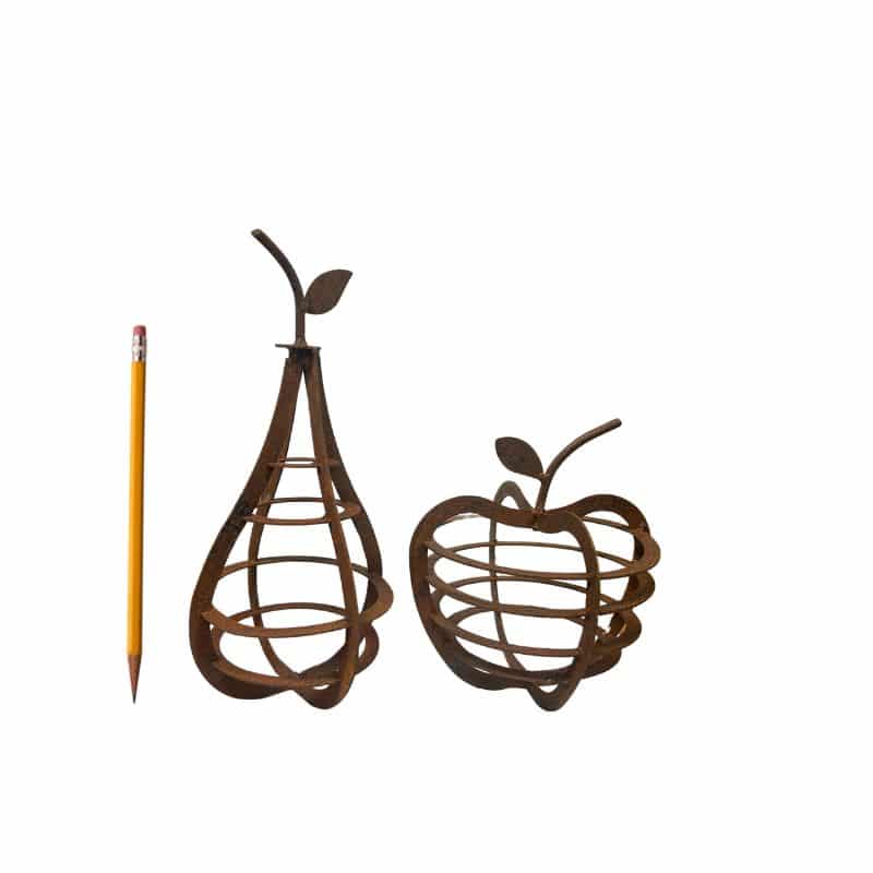 Set 2 Contemporary Apple & Pear 11cm, 23cm