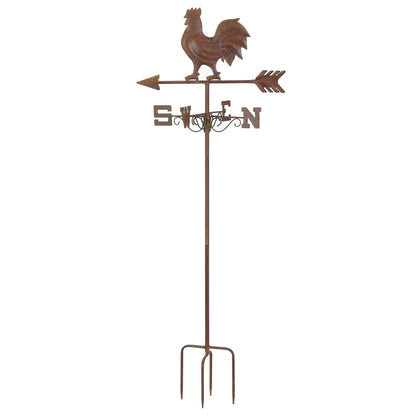 Rooster Weather Vane Stake 125cm - Rustic Garden Decor