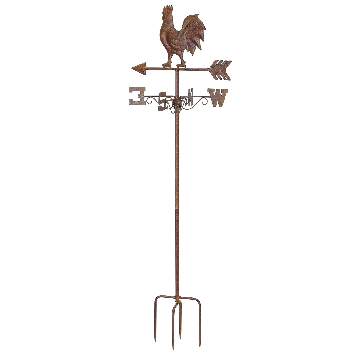 Rooster Weather Vane Stake 125cm - Rustic Garden Decor