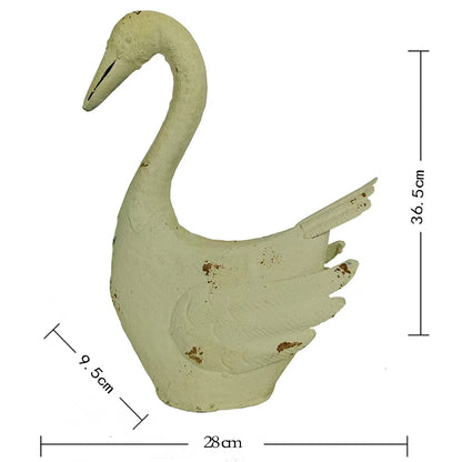 Country Duck Statue 33cm - Hand-Painted Garden Decor