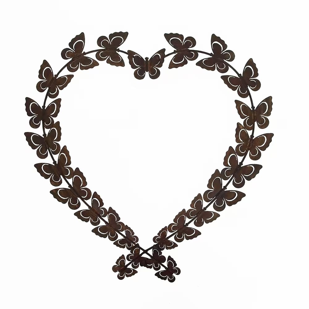 Flutter Of Butterflies As Heart Wall Art 48cm