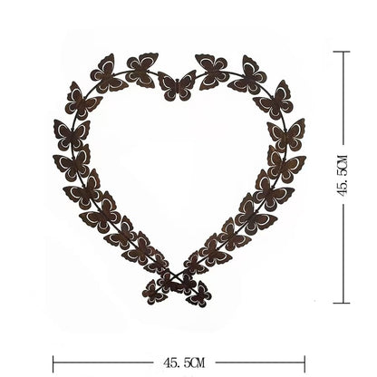 Flutter Of Butterflies As Heart Wall Art 48cm