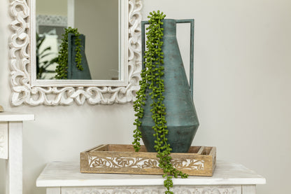 Faux String of Pearls Plant 74cm - Realistic Green Decor