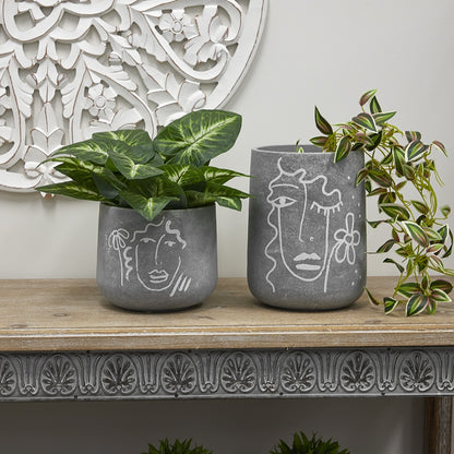 Potted Hanging Artificial Verigated Weeper 72cm