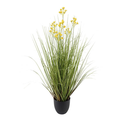 Potted Artificial Grassy Spring Wildflower 85cm