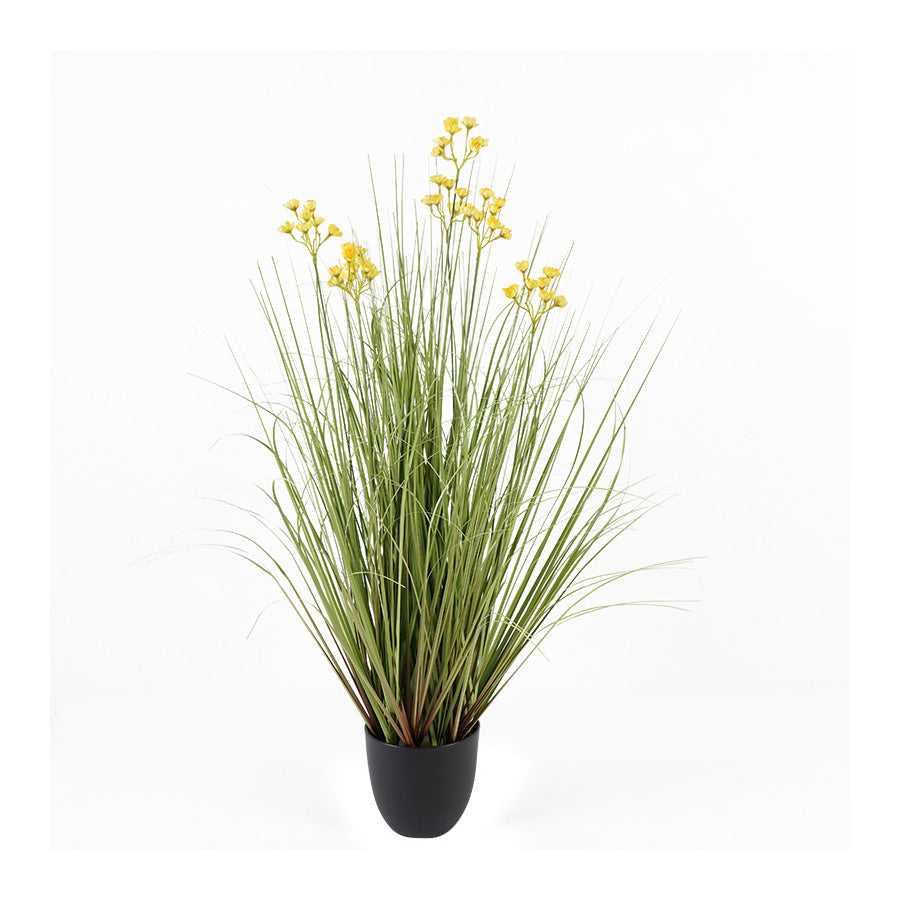 Potted Artificial Grassy Spring Wildflower 85cm