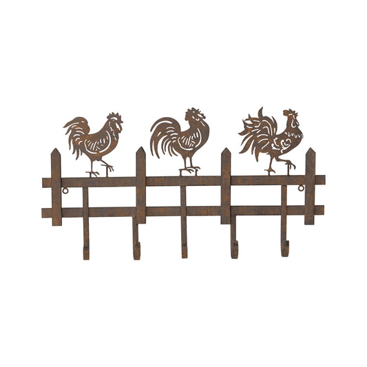 Chook Family 5 Hooks Wall Hanging 56cm