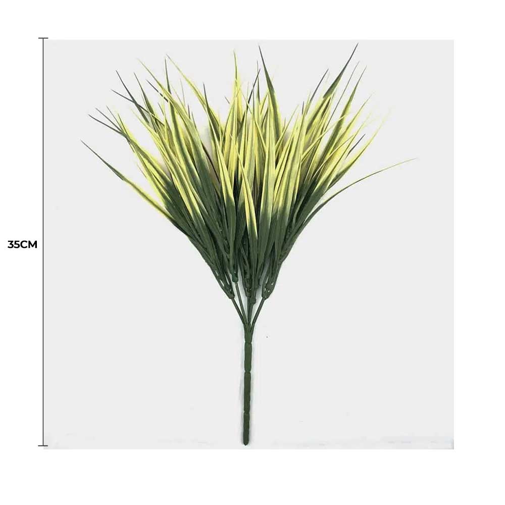 Yellow Tipped Grass Stem UV Resistant 35cm