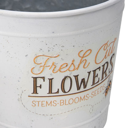 Set 2 Flowers Bucket Planters 32cm